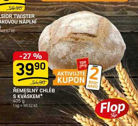 ŘEMESLNÝ CHLÉB S KVÁSKEM* 405 g 