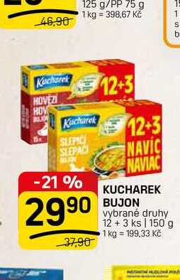 KUCHAREK BUJON vybrané druhy 12 + 3 ks | 150 g