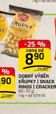 DOBRÝ VÝBĚR KŘUPKY | SNACK RINGS | CRACKER 60-70 g