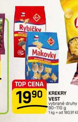 KREKRY VEST vybrané druhy 90-110 g