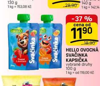 HELLO OVOCNÁ SVAČINKA KAPSIČKA vybrané druhy 100 g