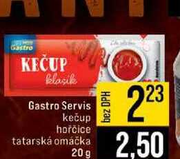 Gastro Servis kečup hořčice tatarská omáčka 20g