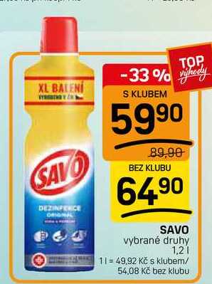 SAVO vybrané druhy 1,2l FLOP TOP