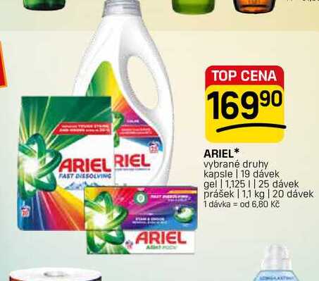 ARIEL* vybrané druhy kapsle 19 dávek FLOP TOP