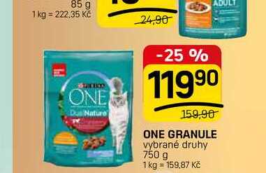 ONE GRANULE vybrané druhy 750 g