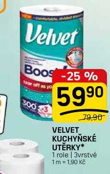 VELVET KUCHYŇSKÉ UTĚRKY* 1 role | 3vrstvé FLOP TOP