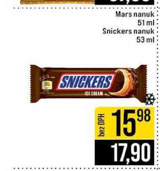 Mars nanuk 51 ml Snickers nanuk 53 ml 