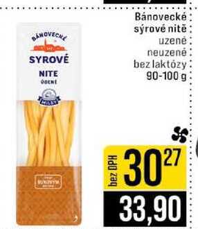 Bánovecké sýrové nitě uzené neuzené bez laktózy 90-100 g