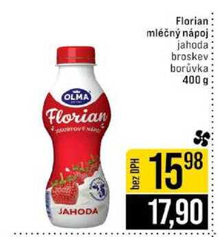 Florian mléčný nápoj jahoda broskev borůvka 400 g
