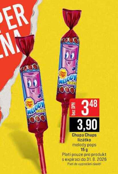 Chupa Chups lízátko melody pops 15 g