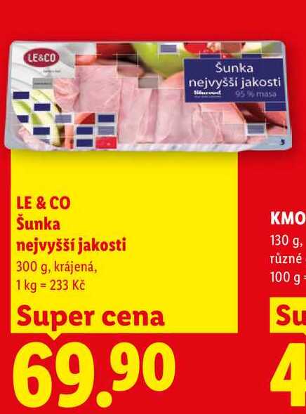 LE & CO Šunka nejvyšší jakosti, 300 g 