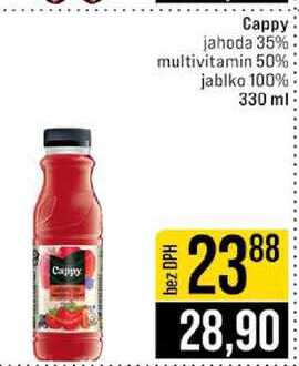 Cappy jahoda 35% multivitamin 50% jablko 100% 330 ml