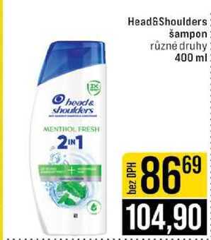 Head&Shoulders šampon různé druhy 400 ml JIP