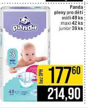 Panda pleny pro děti midi 48 ks maxi 42 ks junior 36 ks