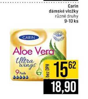 Carin dámské vložky různé druhy 9-10 ks JIP