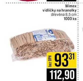 Wimex vidličky na hranolky dřevěna 8,5 cm 1000 ks JIP