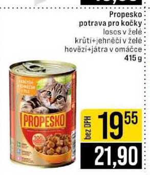 Propesko potrava pro kočky losos v želė krūti+jehněčí v želė hovězí+játra v omáčce 415 g
