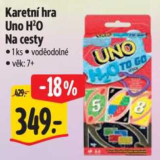 Karetní hra Uno H²O Na cesty
