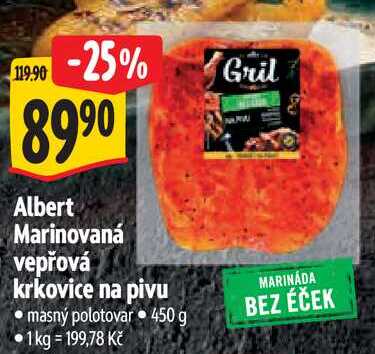 Albert Marinovaná vepřová krkovice na pivu, 450 g