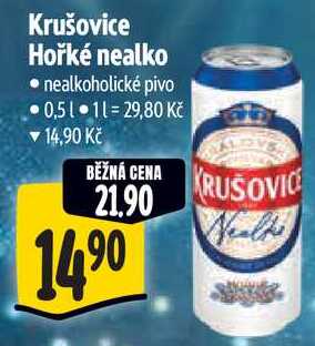 Krušovice Hořké nealko, 0,5 l 