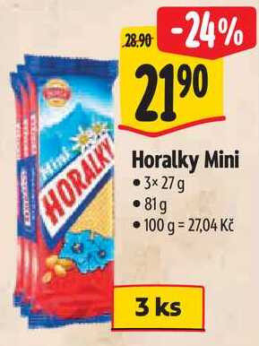 Horalky Mini, 3x 27 g