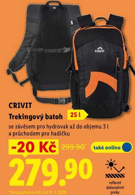 CRIVIT Trekingový batoh