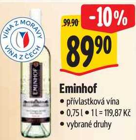 Eminhof přívlastková vína, 0,75 l