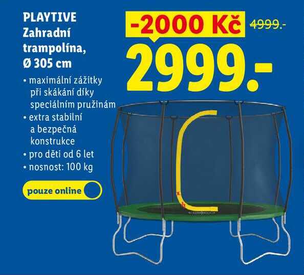 PLAYTIVE Zahradní trampolína pr. 305 cm