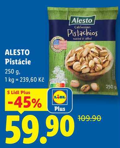 ALESTO Pistácie, 250 g 