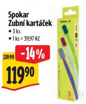 Spokar Zubní kartáček, 3 ks Albert