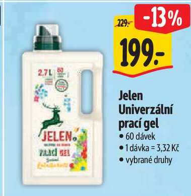 Jelen Univerzální prací gel, 60 dávek Albert