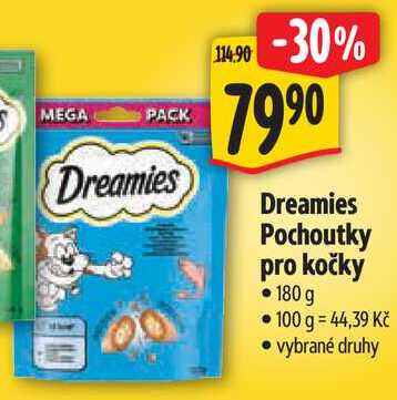 Dreamies Pochoutky pro kočky, 180 g