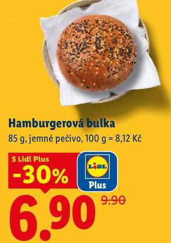 Hamburgerová bulka, 85 g