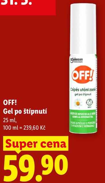 OFF! Gel po štípnutí, 25 ml