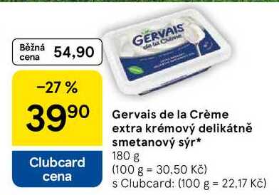 Gervais de la Crème extra krémový delikátně smetanový sýr, 180 g  