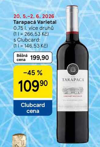 Tarapacá Varietal, 0,75 l, více druhů