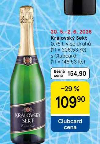 Královský Sekt, 0.75 l, více druhů