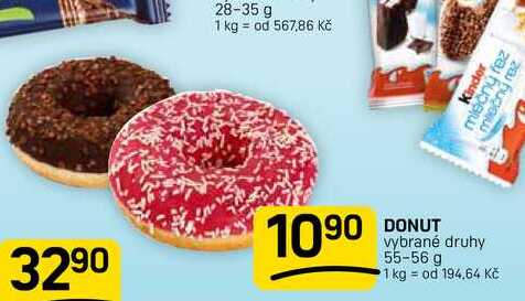 DONUT vybrané druhy 55-56 g 