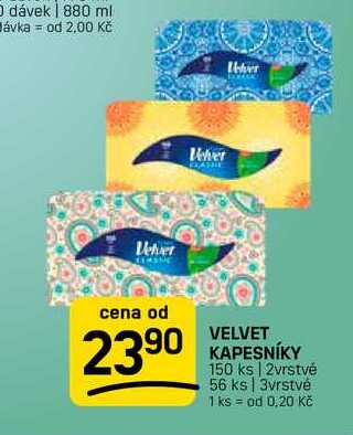 VELVET KAPESNÍKY 150 ks | 2vrstvé 56 ks | 3vrstvé FLOP