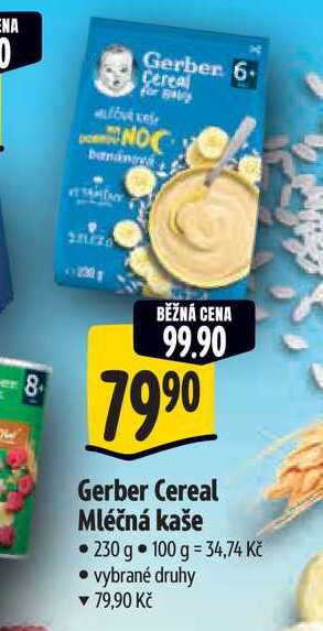 Gerber Cereal Mléčná kaše 230 g Albert