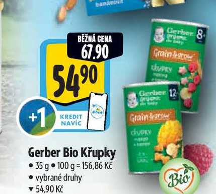 Gerber Bio Křupky 35 g Albert
