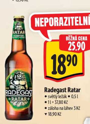  Radegast Ratar  0,5 l