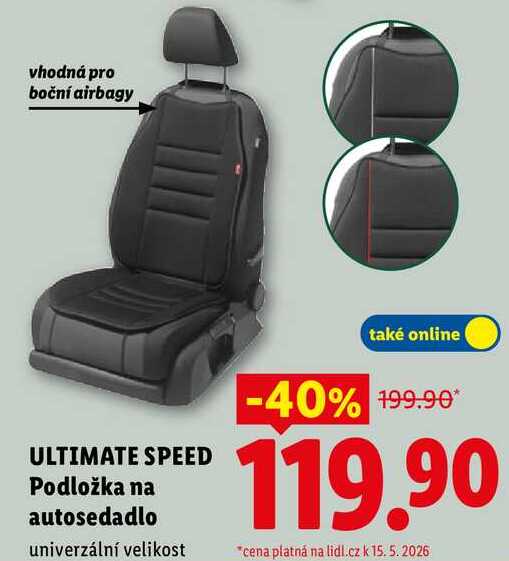 ULTIMATE SPEED Podložka na autosedadlo