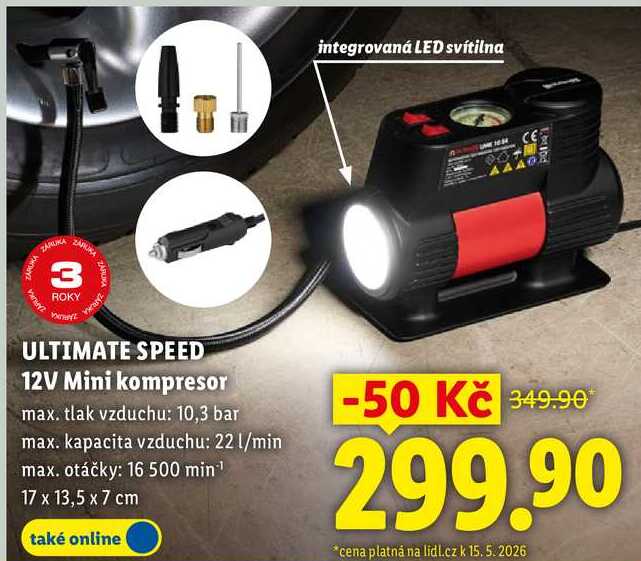 ULTIMATE SPEED 12V Mini kompreso