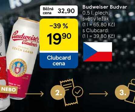 Budweiser Budvar pivo, 0.5 l, plech