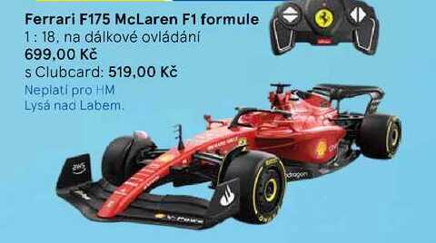 Ferrari F175 McLaren F1 formule, 1:18, na dálkové ovládání Tesco