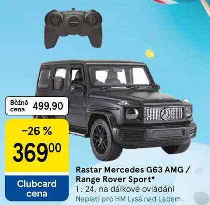 Rastar Mercedes G63 AMG / Range Rover Sport, 1: 24, na dálkové ovládání 