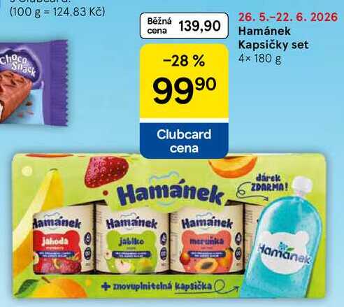 Hamánek Kapsičky set, 4× 180 g Tesco