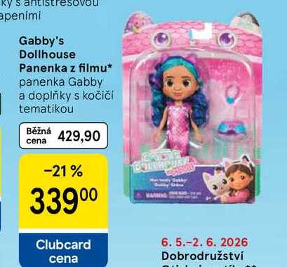 Gabby's Dollhouse Panenka z filmu,panenka Gabby a doplňky s kočičí tematikou
