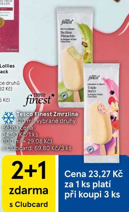 Tesco Finest Zmrzlina, 120 ml. vybrané druhy